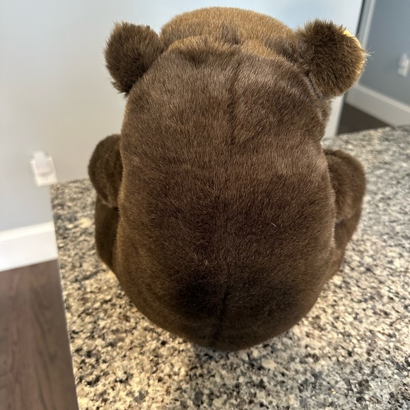 Dark Brown Bear Plush... with golden accents, soft and adorable - Picture 5 of 7